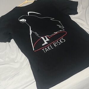 Threadless Black 'Take Risks' Graphic Tee